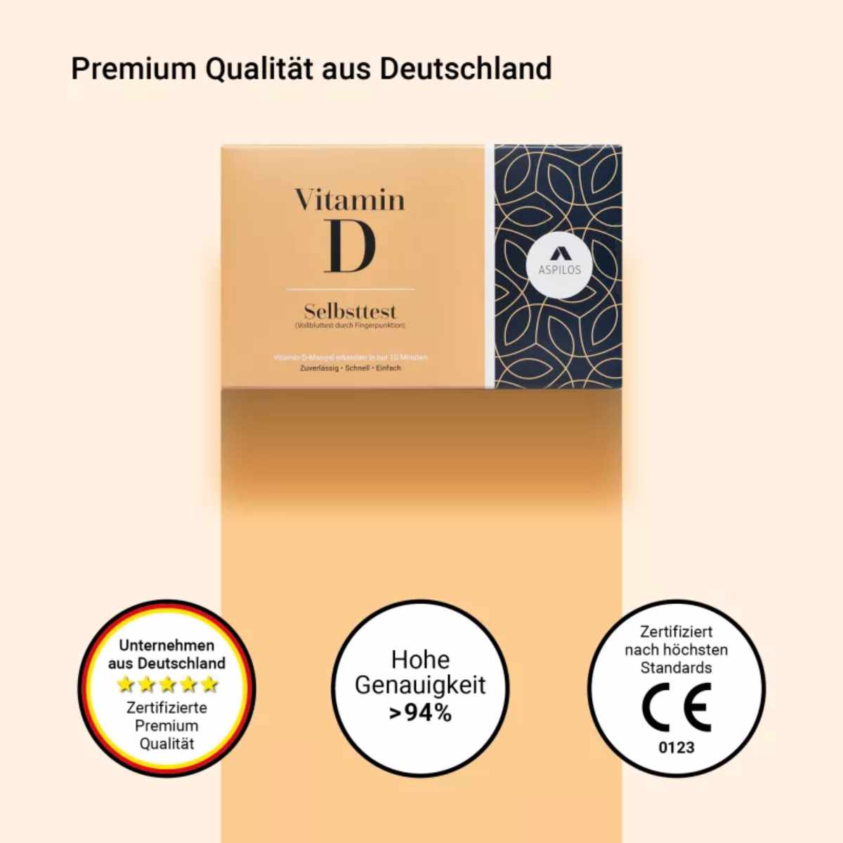 Vitamin D Selbsttest mit hoher Genauigkeit, CE-Kennzeichnung und Qualitätsstandards für die Anwendung zuhause