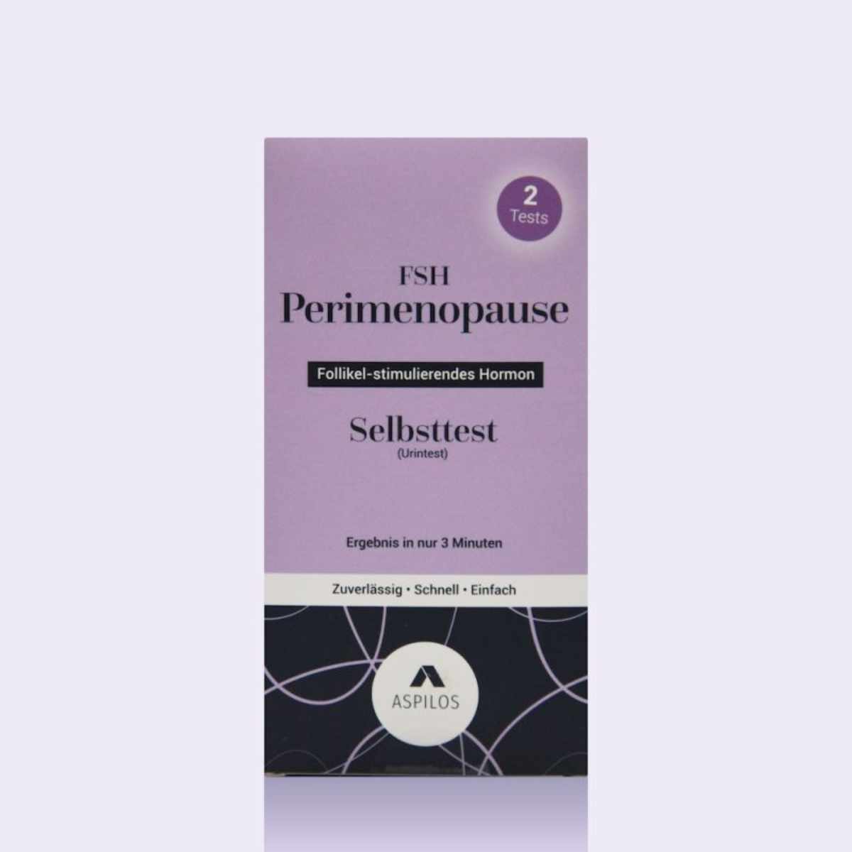 Verpackung des FSH Perimenopause Selbsttests zur Bestimmung des follikelstimulierenden Hormons im Urin