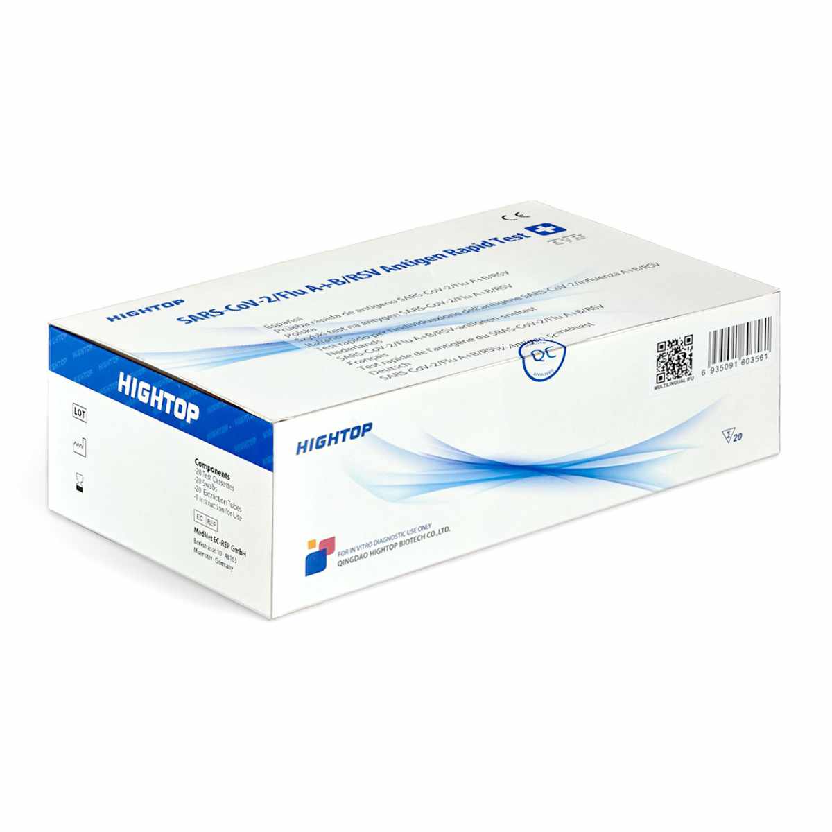 HIGHTOP 4in1 Kombitest Profitest für Corona, Influenza A, Influenza B und RSV – Schnelltest für medizinisches Fachpersonal