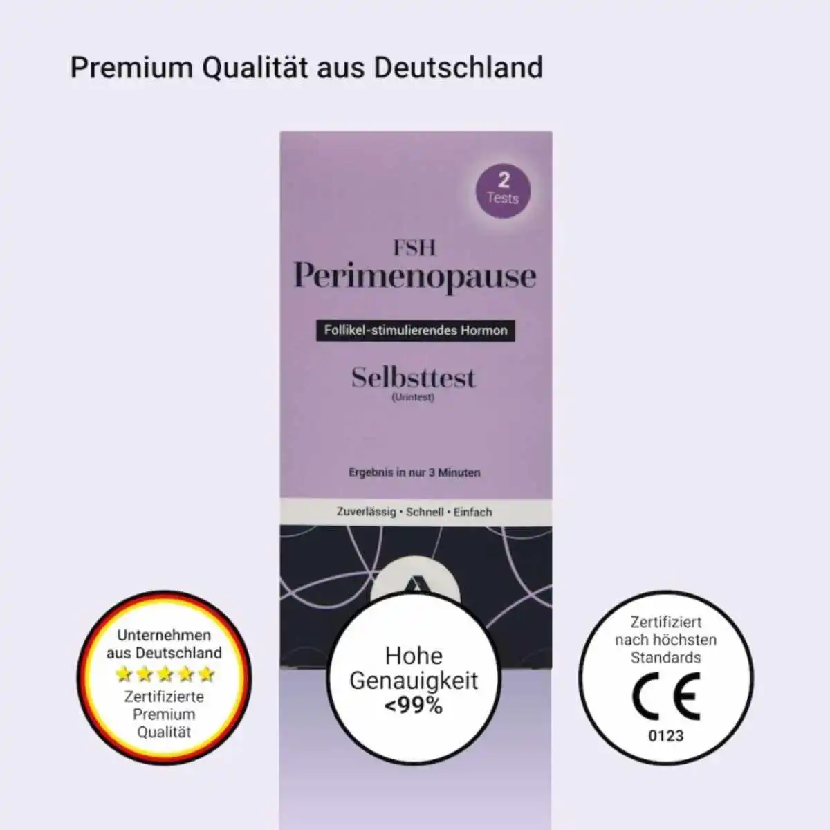 FSH Perimenopause Selbsttest mit CE-Kennzeichnung und Qualitätsangaben