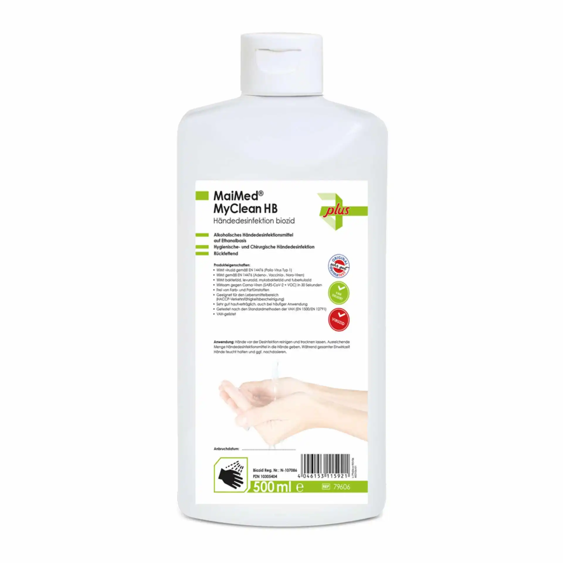 MaiMed® MyClean HB 500 ml MaiMed® MyClean HB 500 ml – alkoholhaltiges Händedesinfektionsmittel