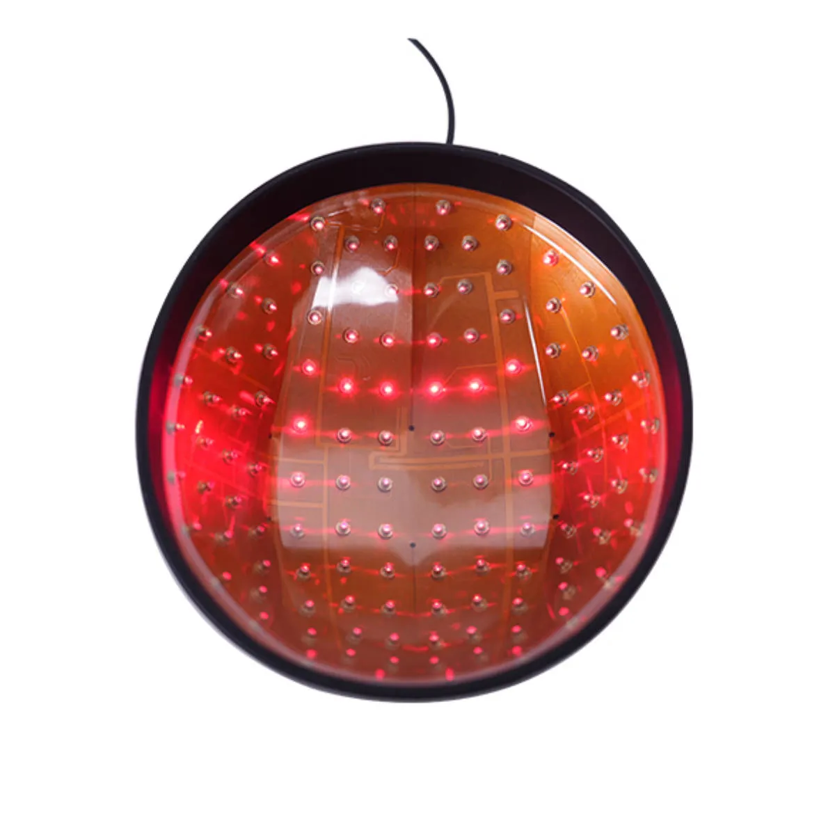 Detailansicht des Laser Cap 272 Diodenpanels mit aktivem rotem Laserlicht