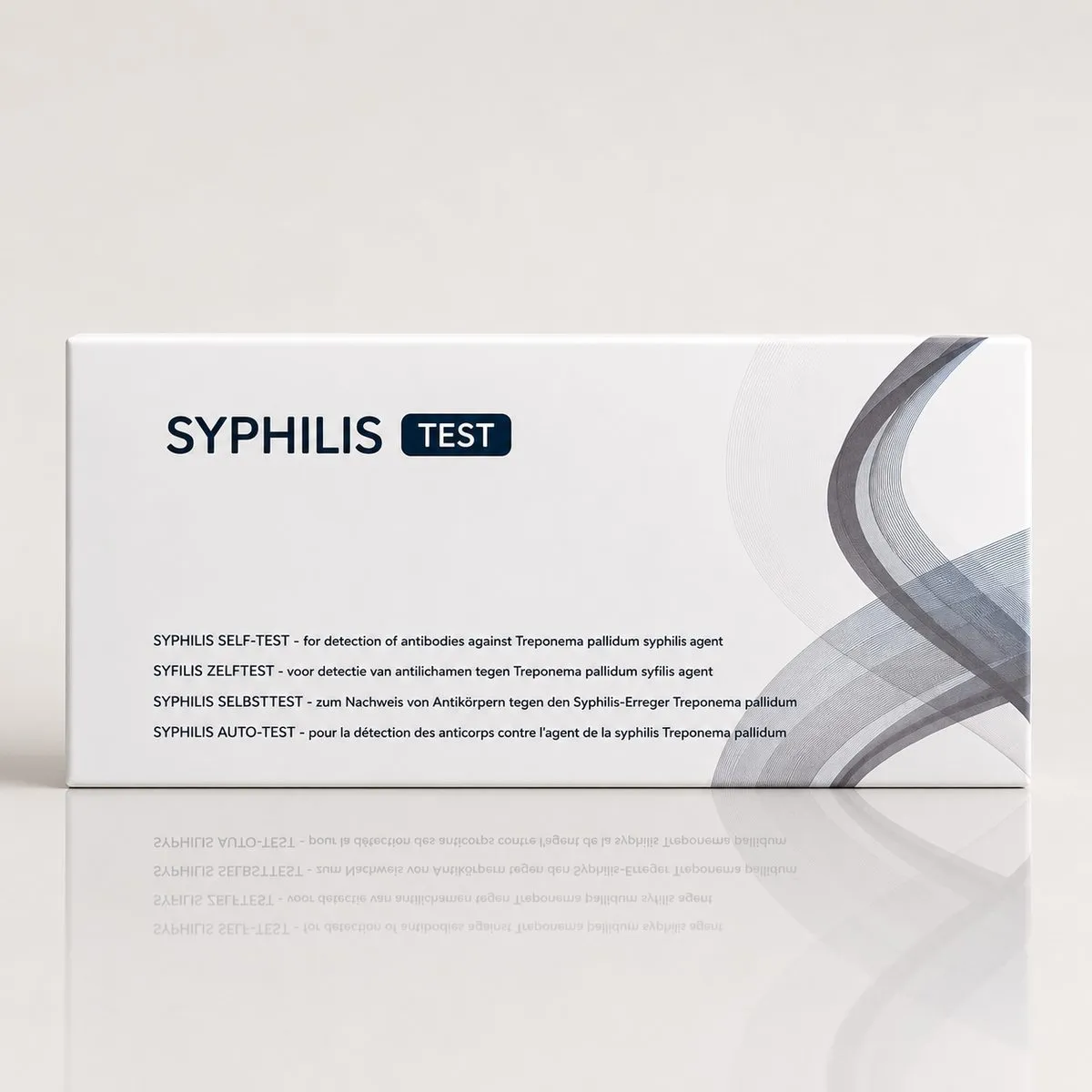 Syphilis Selbsttest für Zuhause – Verpackung mit Testkomponenten
