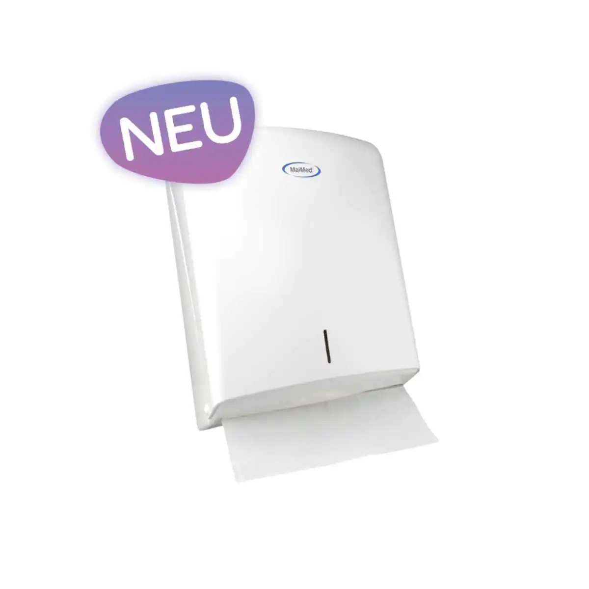 MaiMed® MyPureComfort Falthandtuchspender fit zur hygienischen Einzelblattentnahme von Papierhandtüchern in Praxis, Klinik und Sanitärbereichen