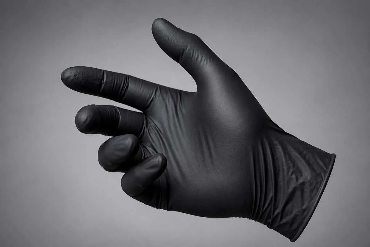 Schwarzer Nitril Handschuhe
