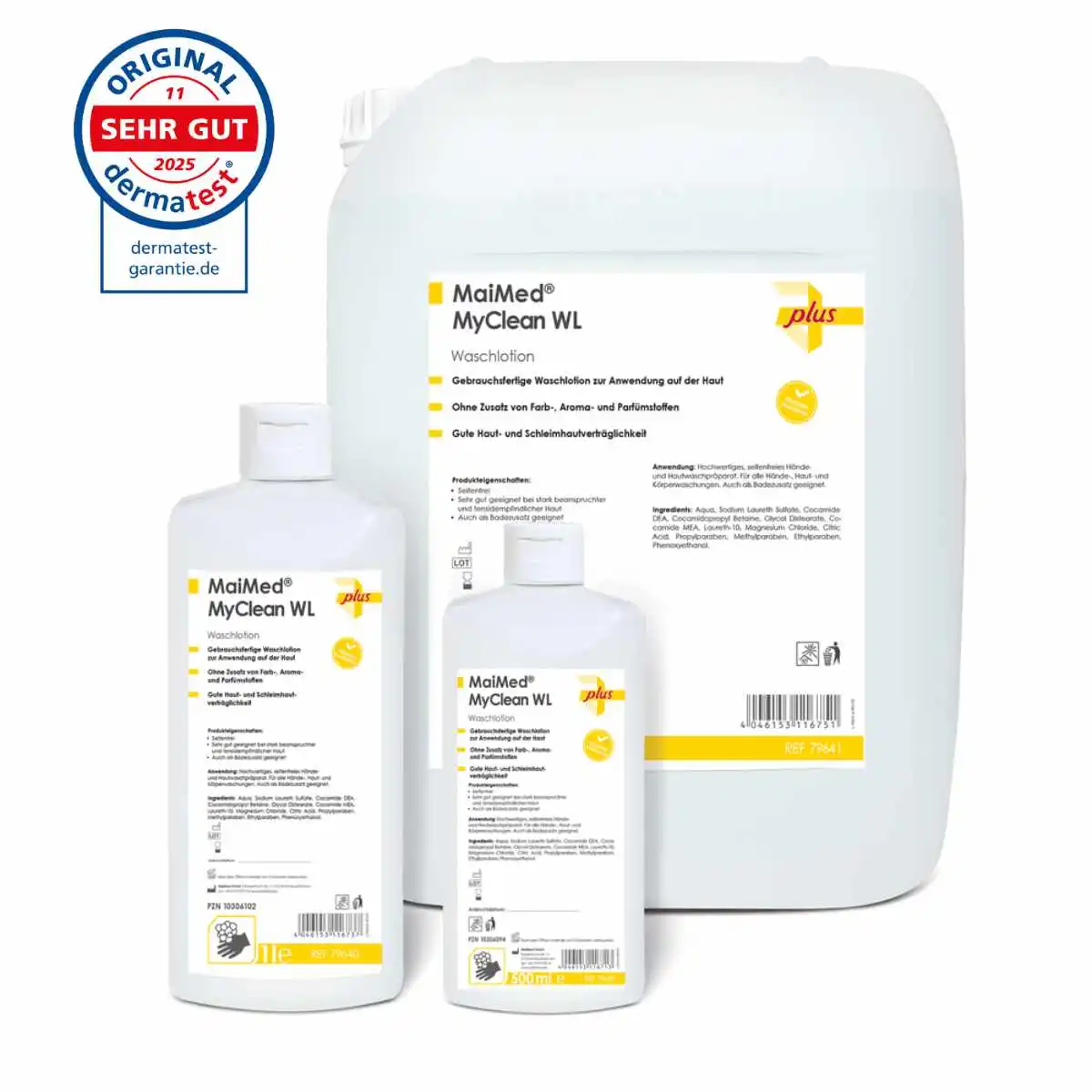 MaiMed MyClean WL Waschlotion in 500 ml, 1 Liter und 5 Liter Gebinden für die schonende Haut- und Körperreinigung