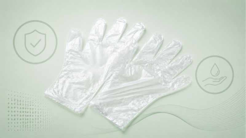 Transparente PE-Einmalhandschuhe