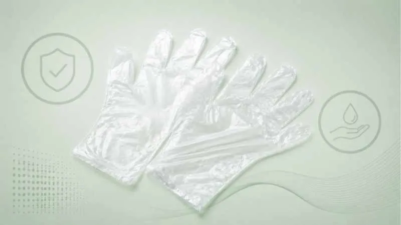 Transparente PE-Einmalhandschuhe