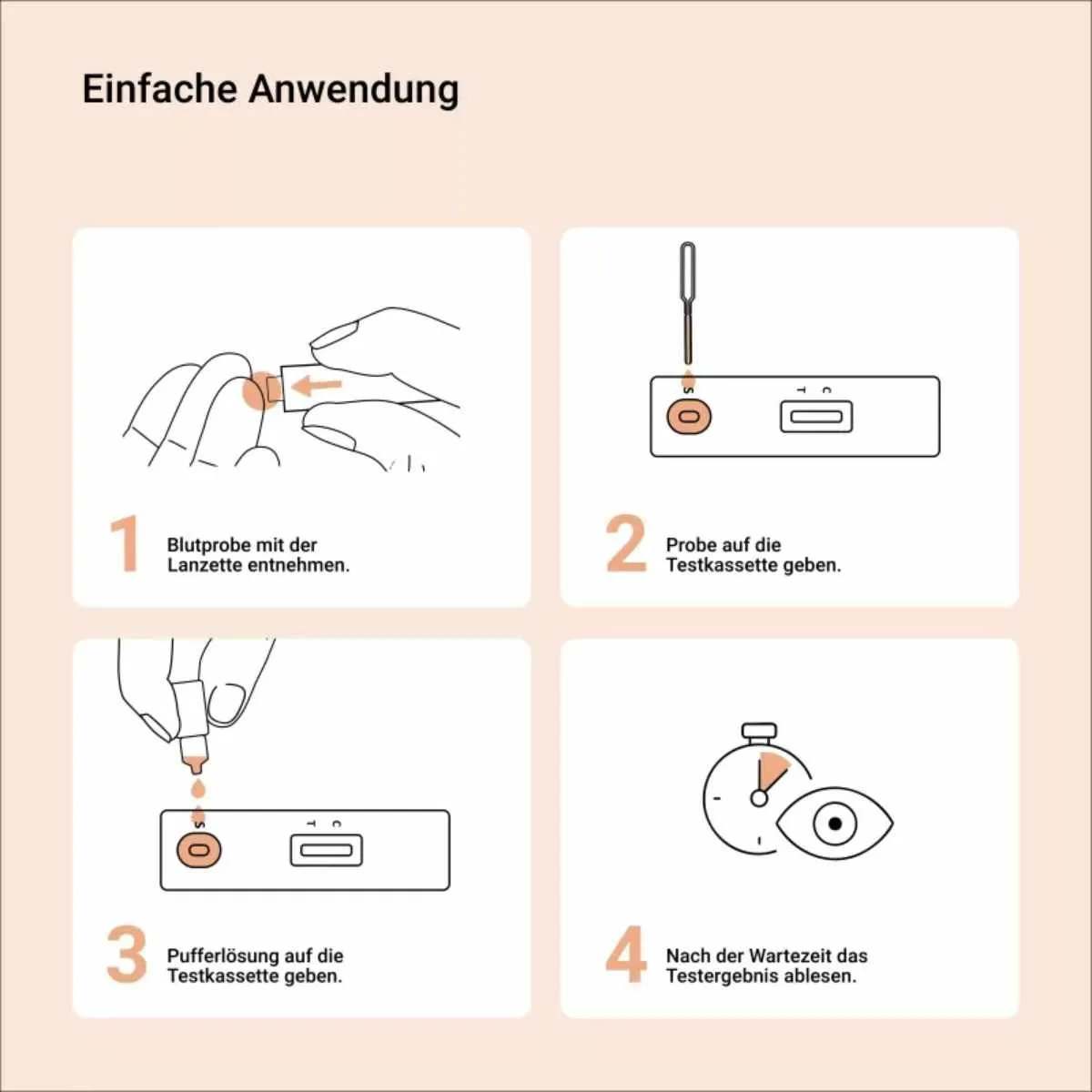 Anwendung des Glutenunverträglichkeit Selbsttests für Zuhause in wenigen Schritten