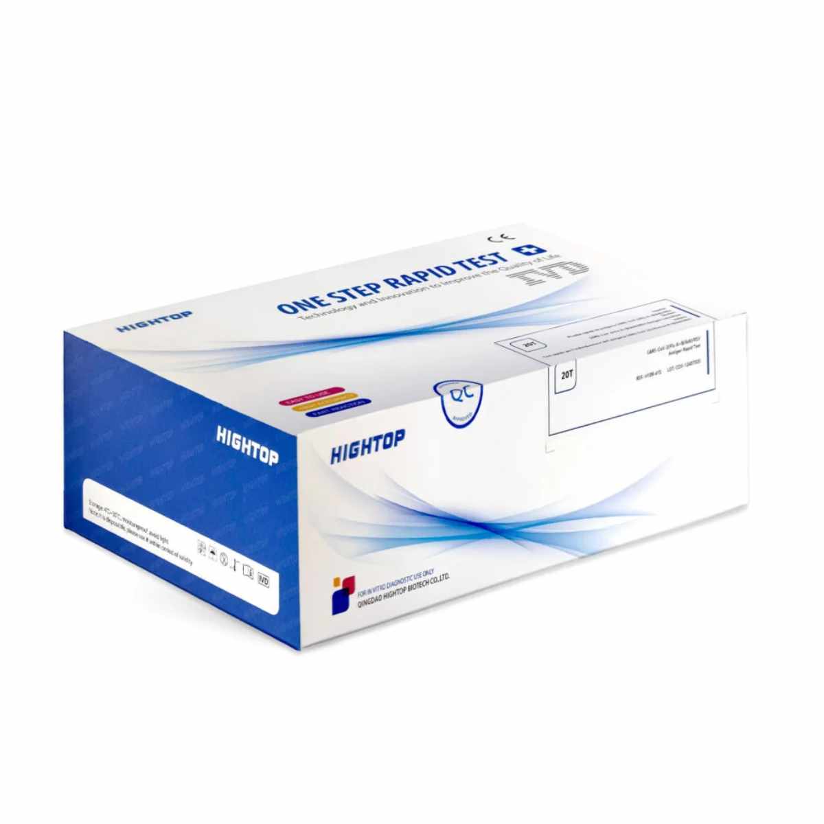 HIGHTOP 5in1 Profi Kombitest – Verpackung des Schnelltests für Corona, Influenza A/B, RSV und Adenoviren
