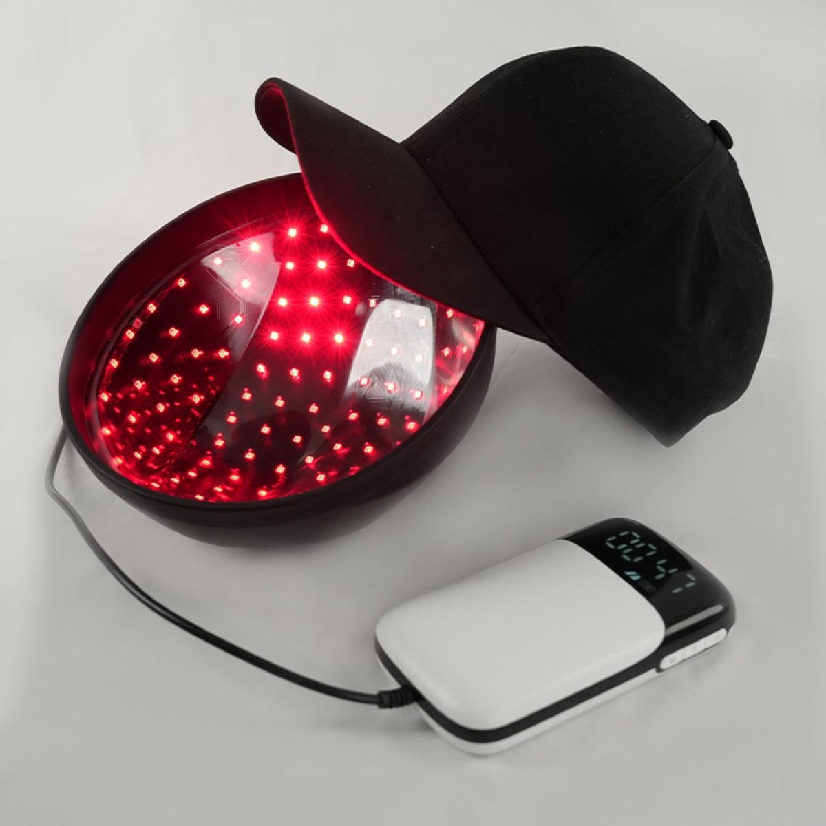Laser Cap 128 mit roten LEDs und Controller