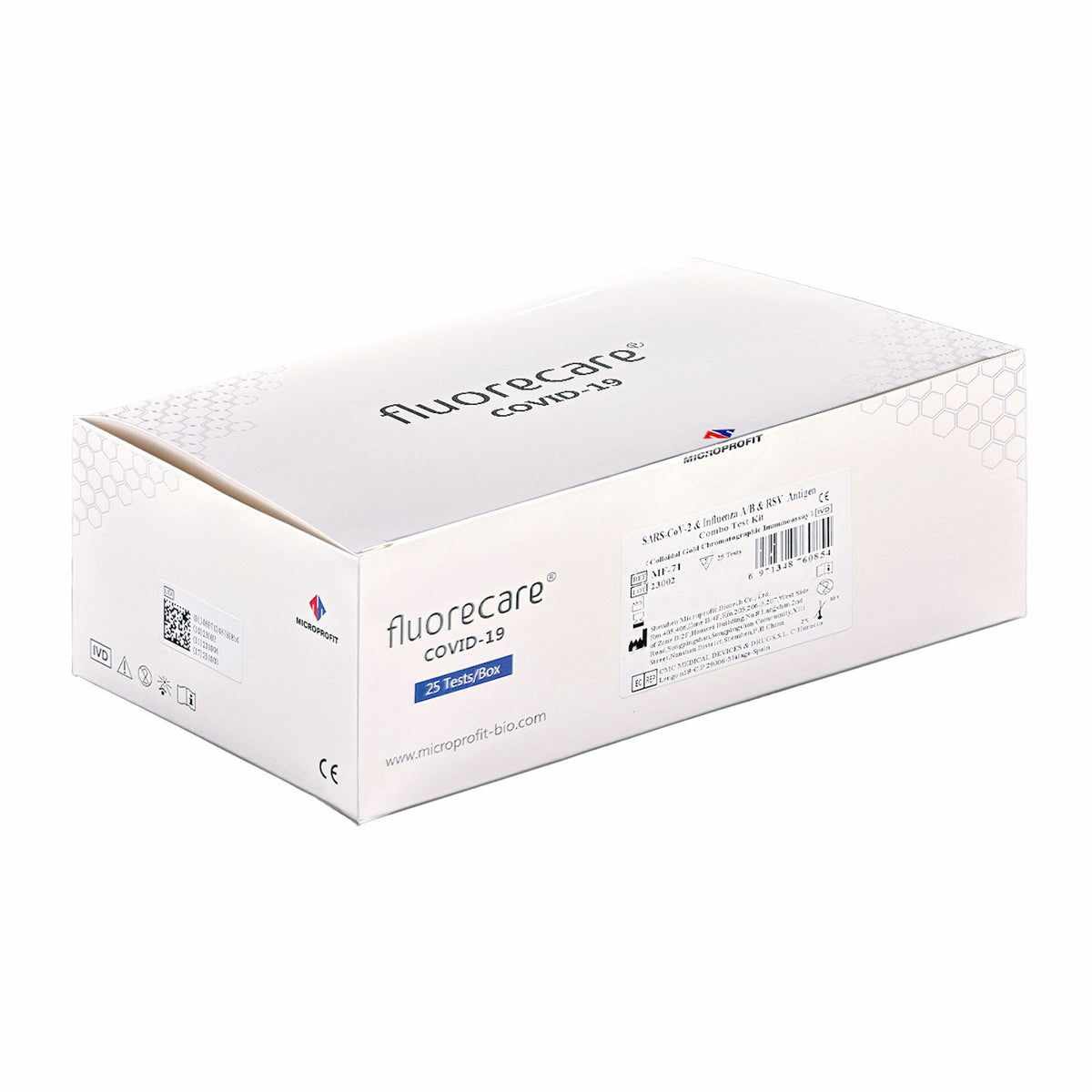 Fluorecare 4in1 Profi-Kombitest – Verpackung des Schnelltests für Corona, Influenza A/B und RSV