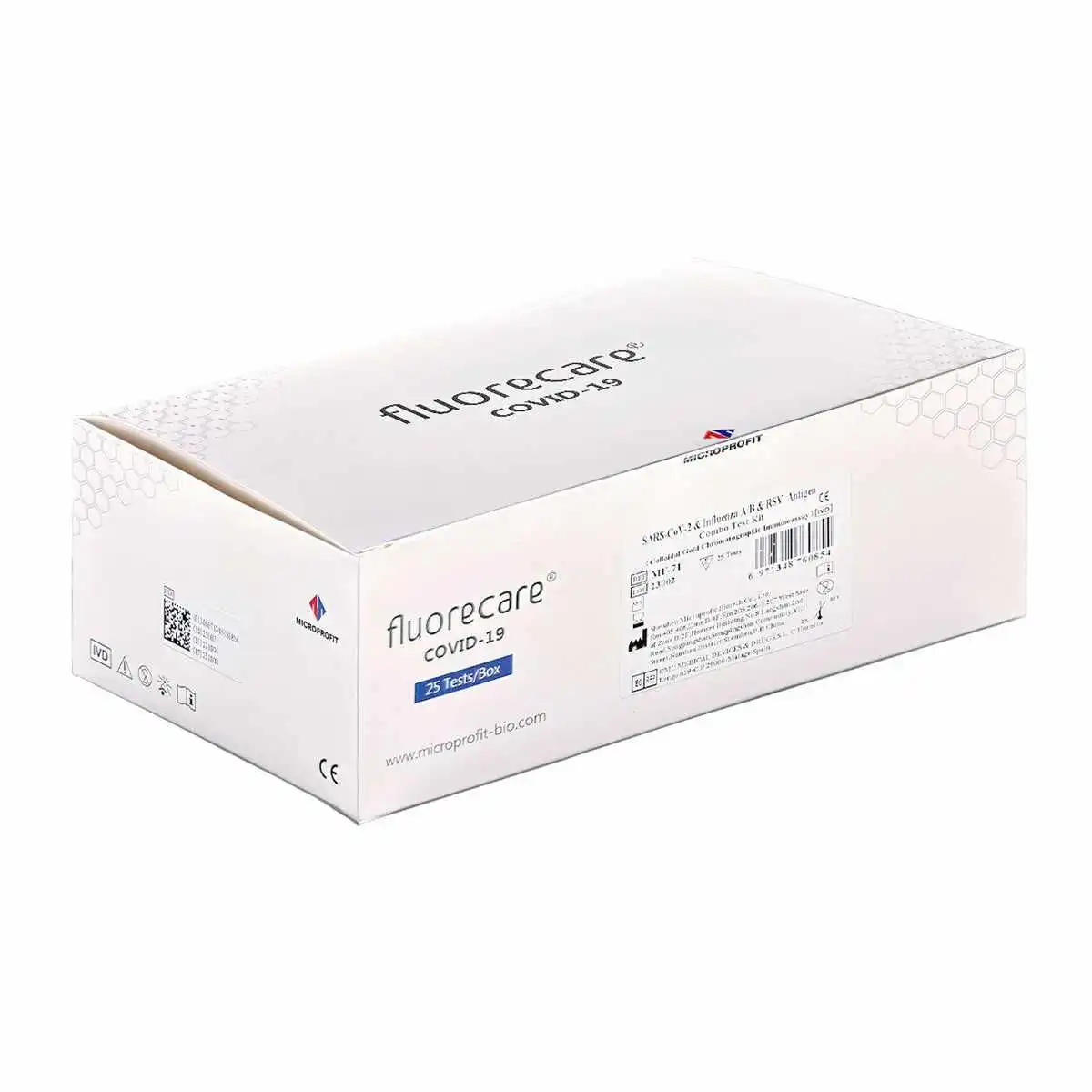Fluorecare 4in1 Profi-Kombitest – Verpackung des Schnelltests für Corona, Influenza A/B und RSV
