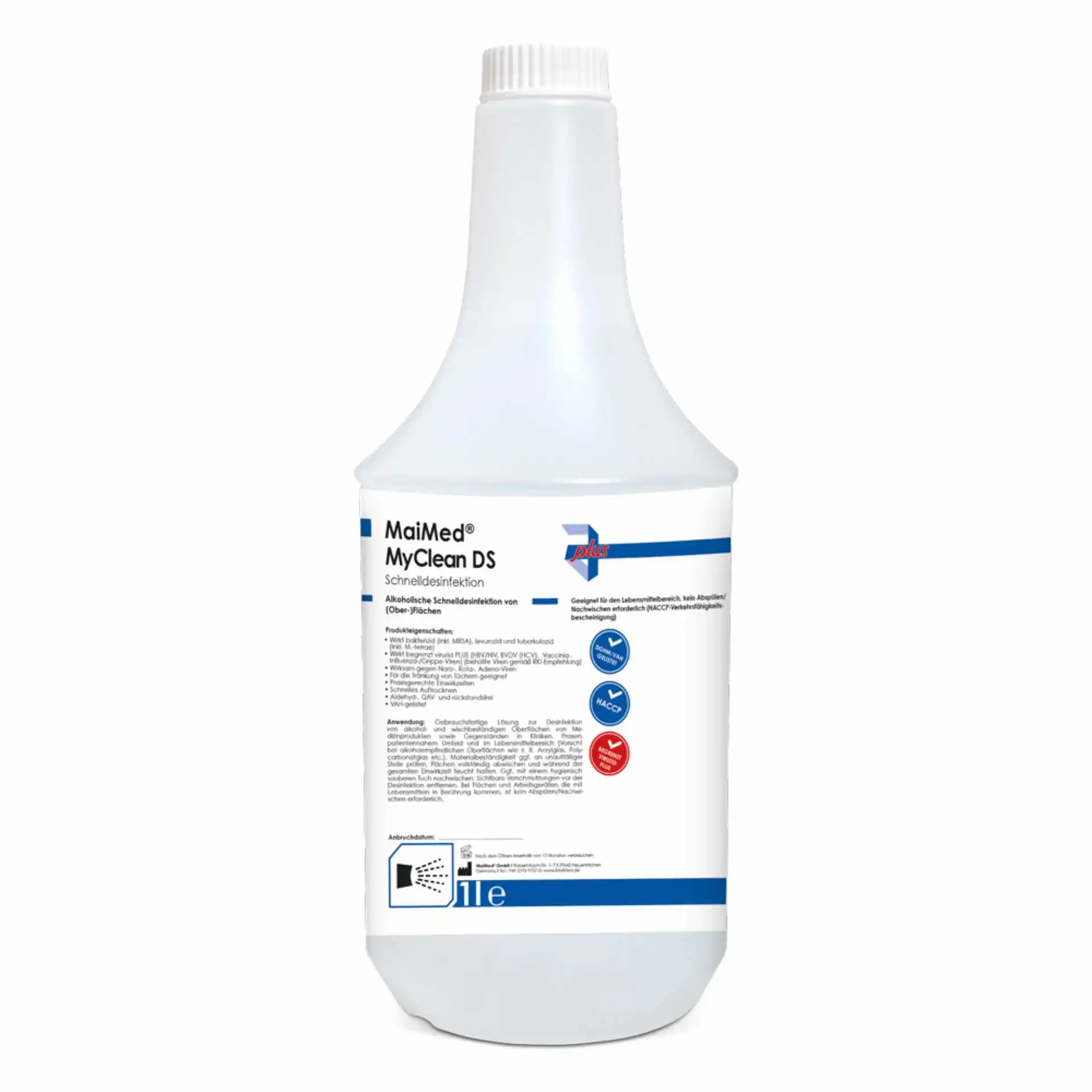 MaiMed® MyClean DS Neutral 1 Liter – alkoholisches Schnelldesinfektionsmittel