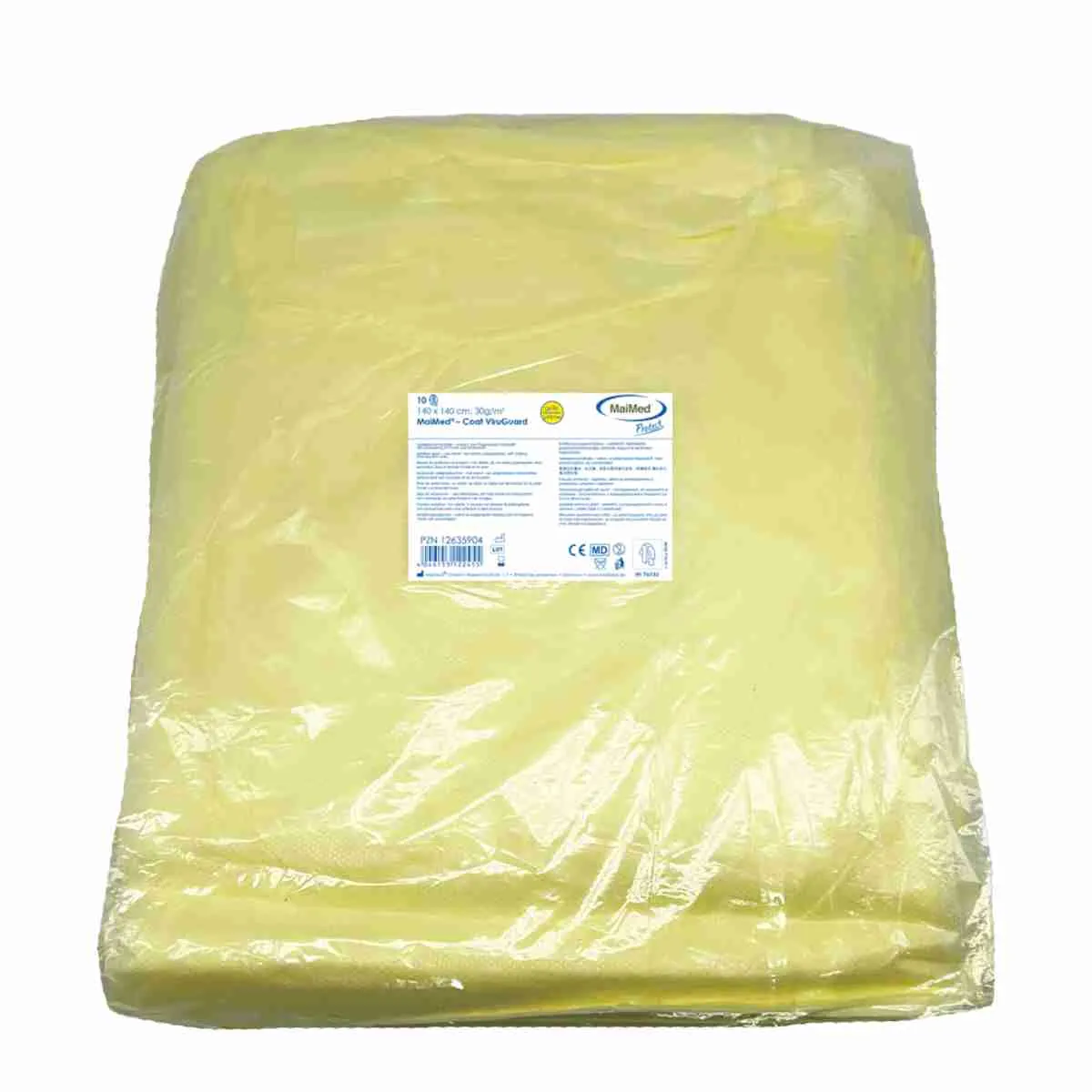 MaiMed® Coat ViruGuard Isolationskittel 140 x 140 cm im 10er Pack für medizinische Einrichtungen und Hygienebereiche