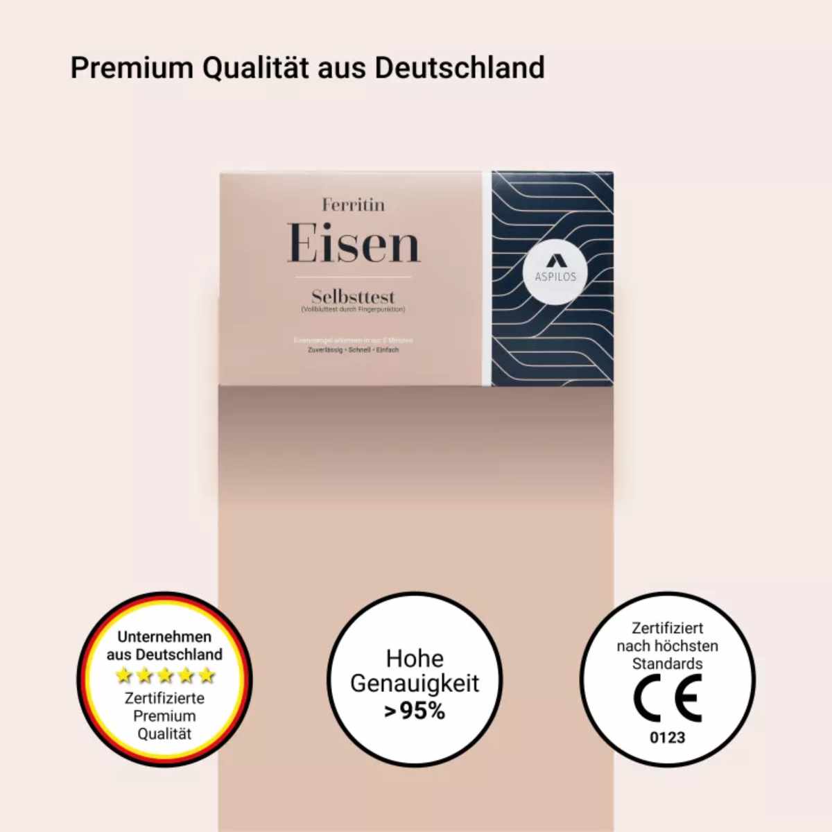 Ferritin Eisen Selbsttest in Premiumqualität mit hoher Genauigkeit, CE-Kennzeichnung und Qualitätsstandards für die Anwendung zuhause