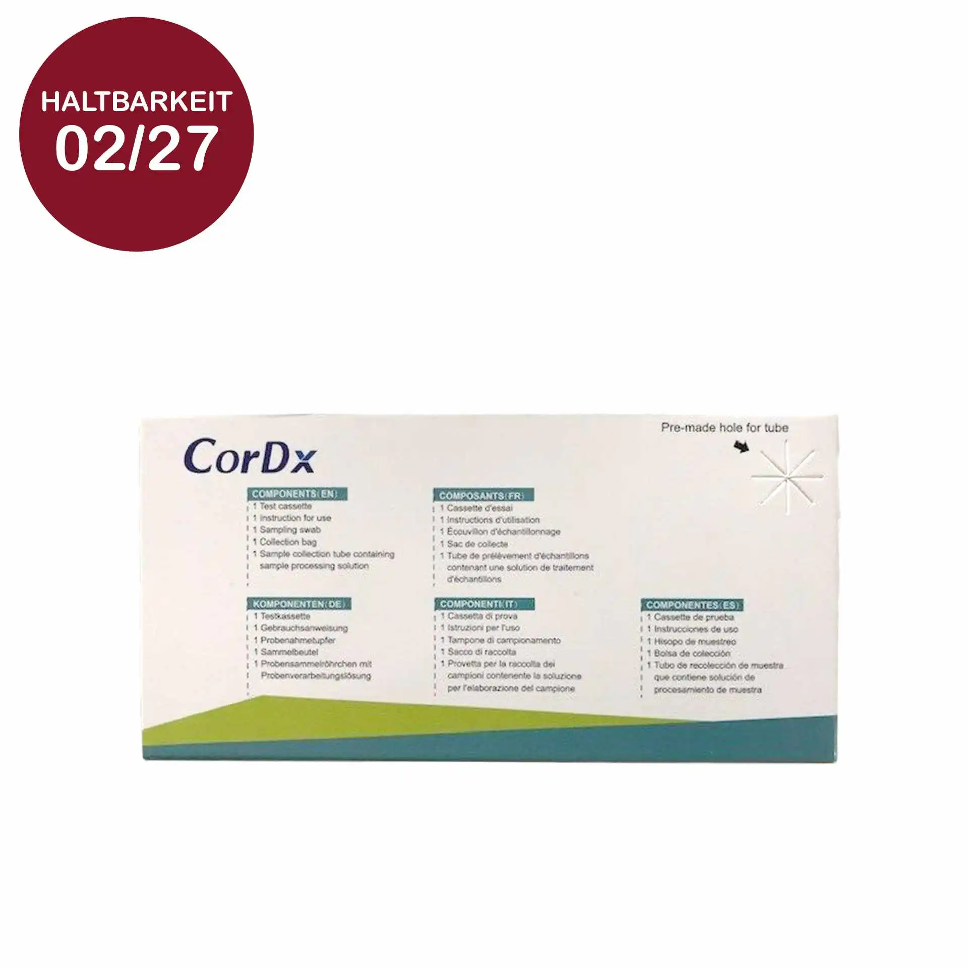 CorDx 1er-Combo Selbsttest Packung Rueckseite CorDx 1er-Combo Selbsttest Packung Rueckseite