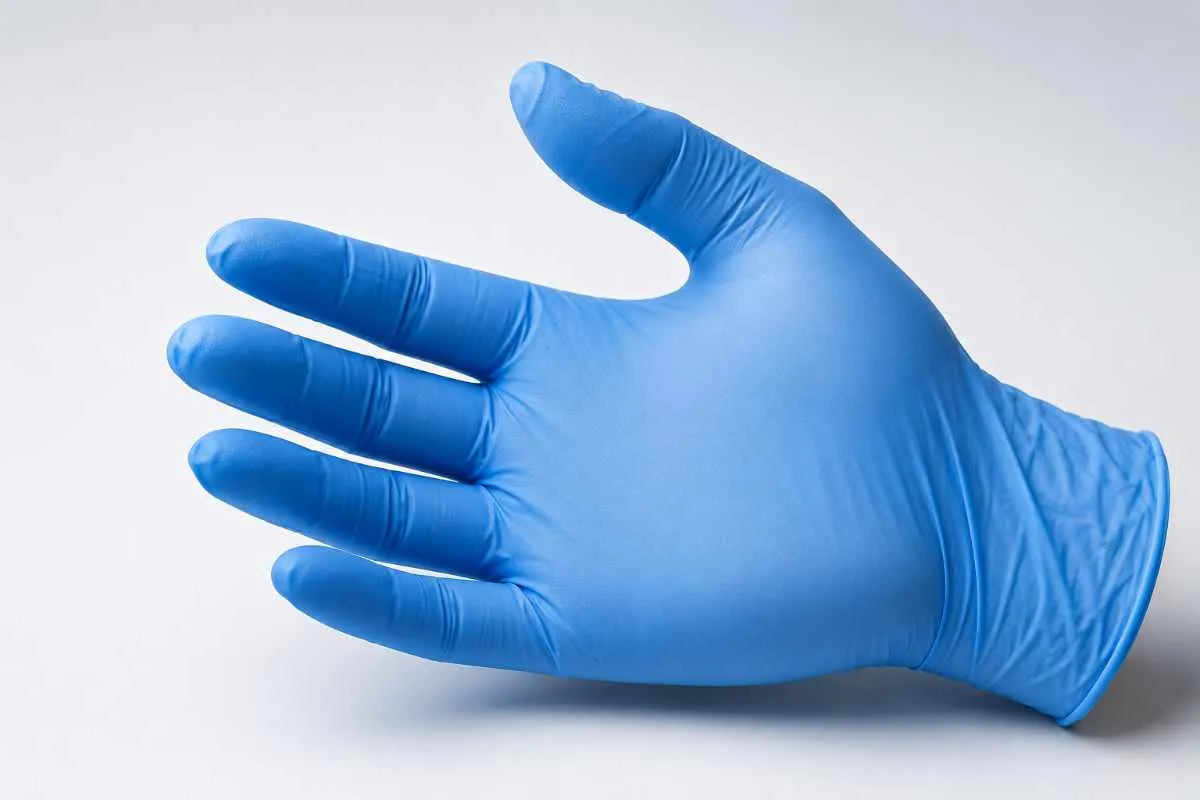 Blauer Nitril Handschuh