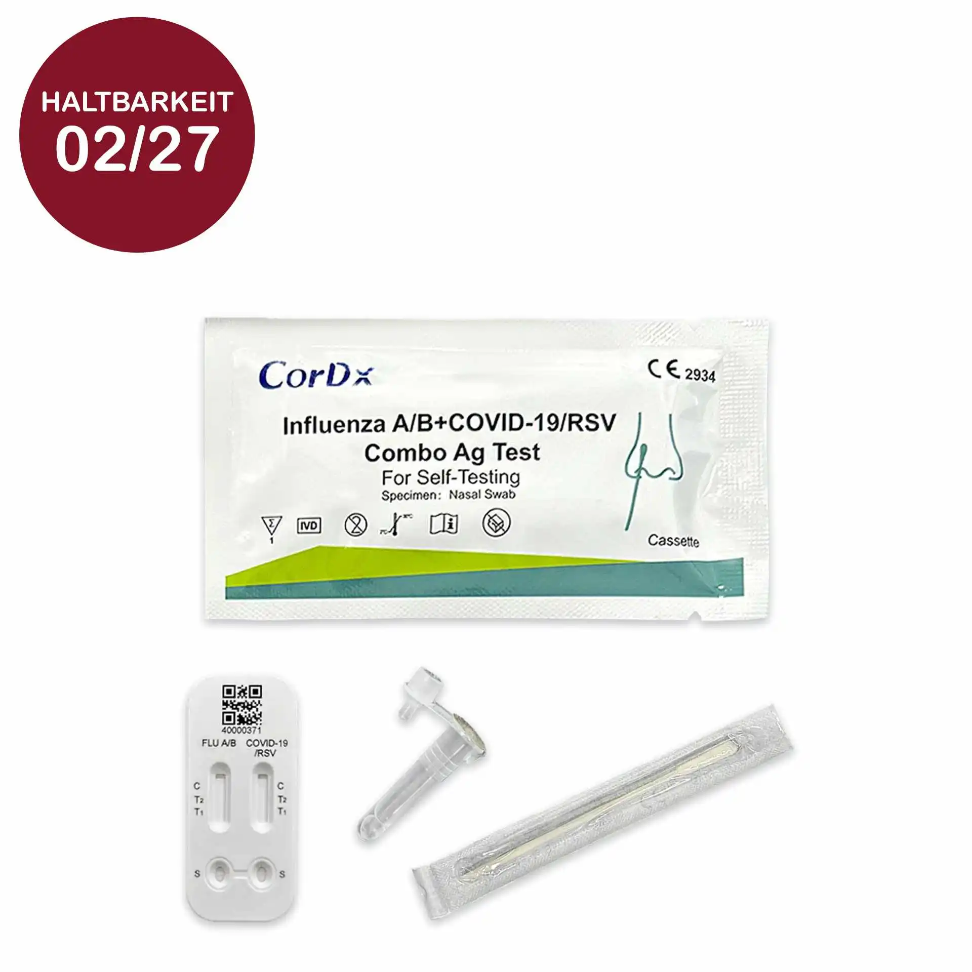 CorDx 1er-Combo Selbsttest Inhalt CorDx 1er-Combo Selbsttest Inhalt