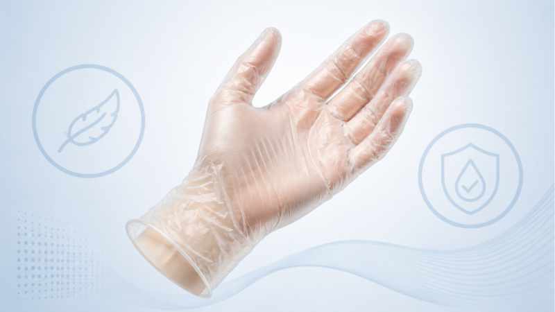 Transparente Vinyl-Einmalhandschuhe