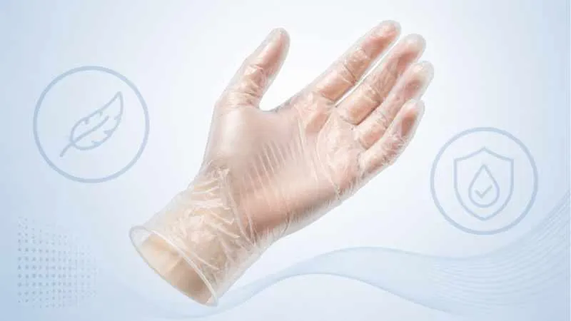 Transparente Vinyl-Einmalhandschuhe
