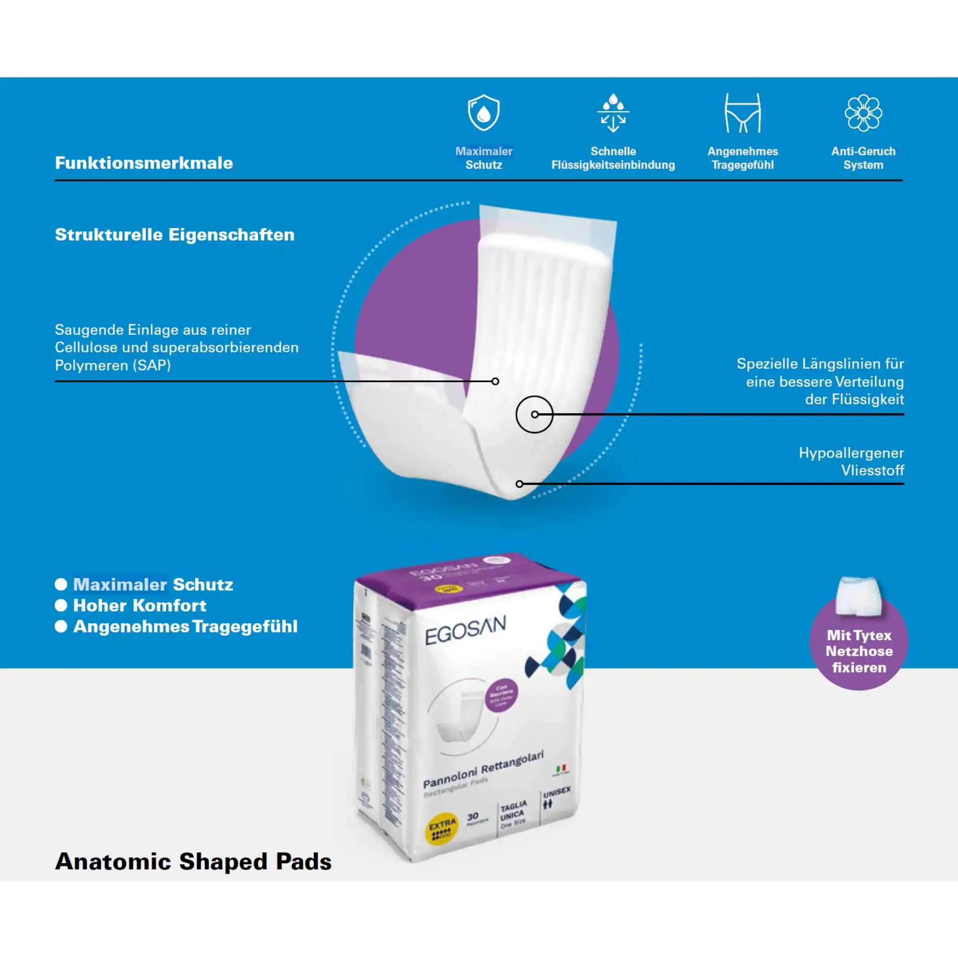 Egosan Slip-Einlage Eigenschaften Egosan Slip-Einlage Eigenschaften