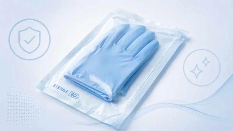 Steril verpackte Einmalhandschuhe