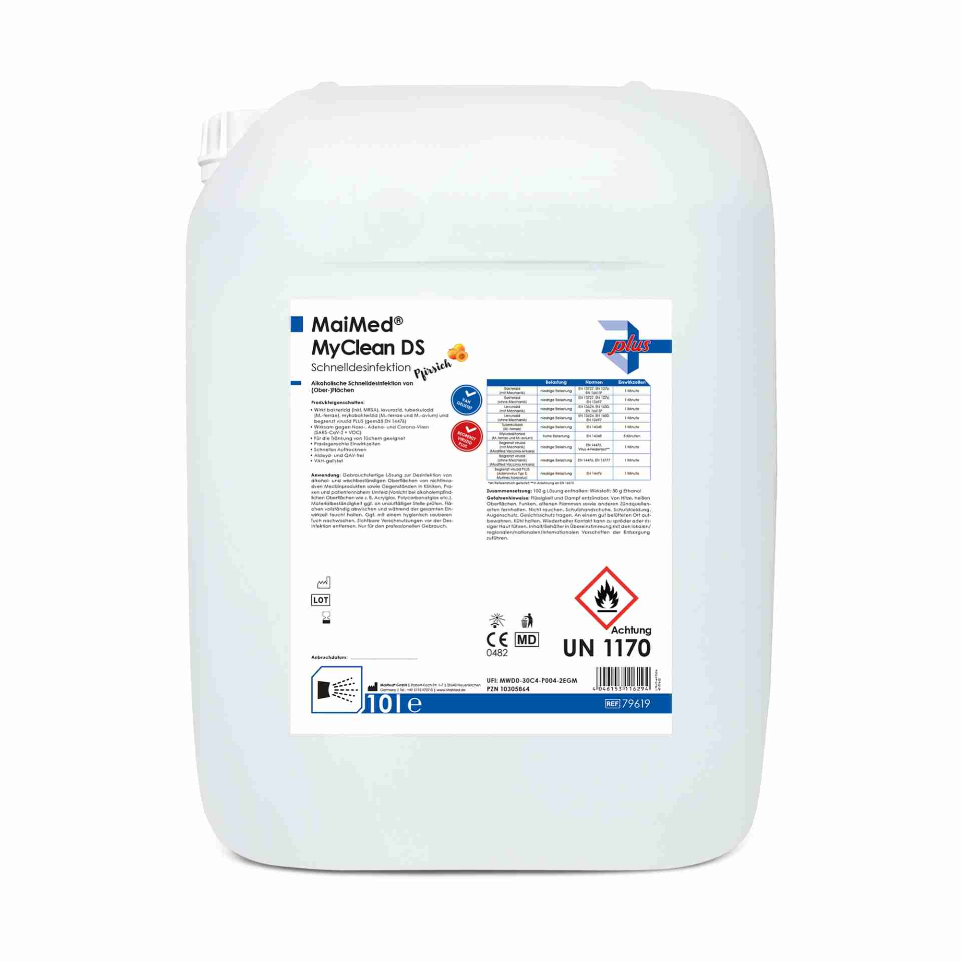 MaiMed® MyClean DS Duft 10 l Pfirsich – Schnelldesinfektion