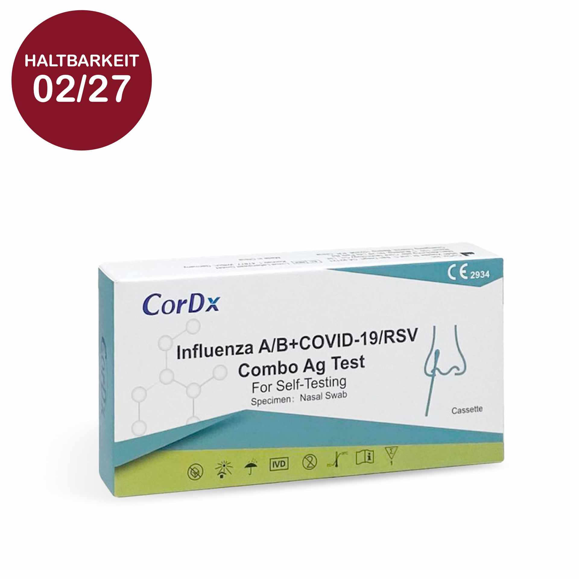 CorDx 1er-Combo Selbsttest Packung